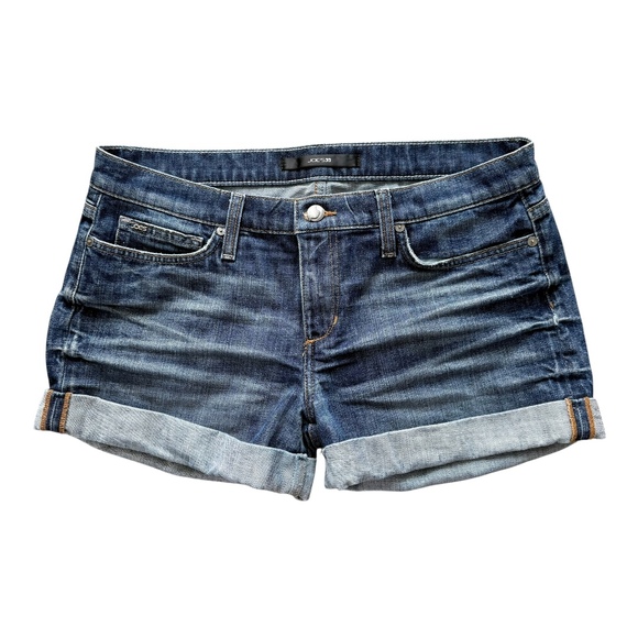 Joes Blue Cuffed 5 Pocket Button Fly Distressed EHZY4750 Shorts Womens W 30 - Picture 1 of 9
